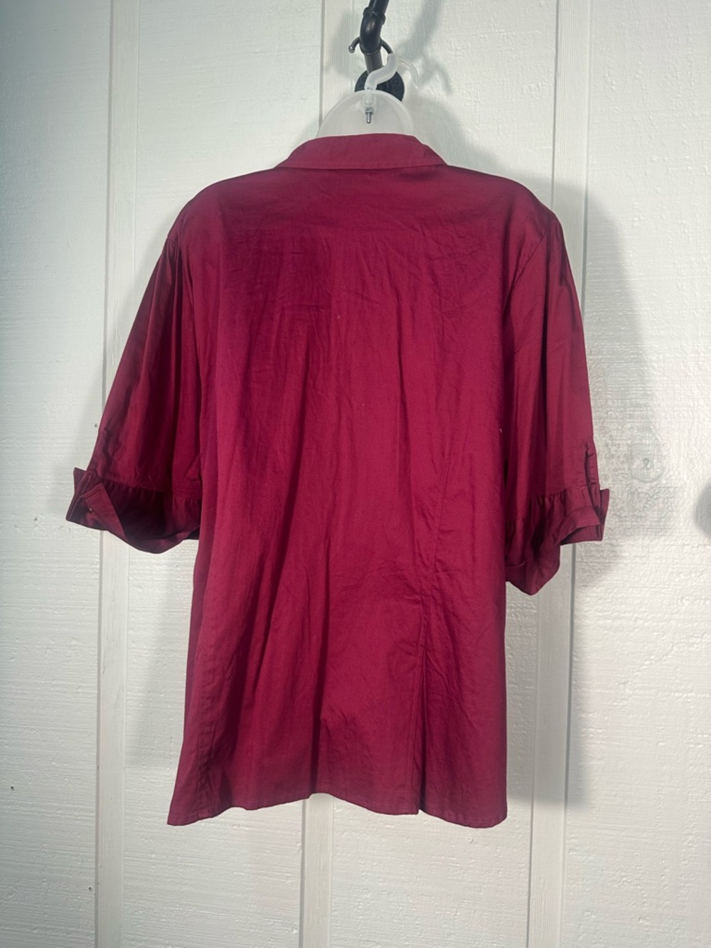 Lane Bryant Burgundy Button Down Top Size 22/24 EUC - Picture 7 of 7